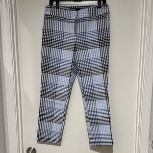 Ann Taylor Black and Blue Plaid Pants
